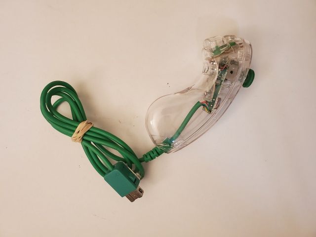 Nintendo Wii Unbranded Transparent Nunchuks video game