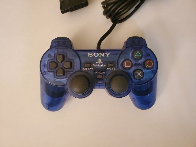 Sony Playstation 1 Blue Analog Wired Controller video game
