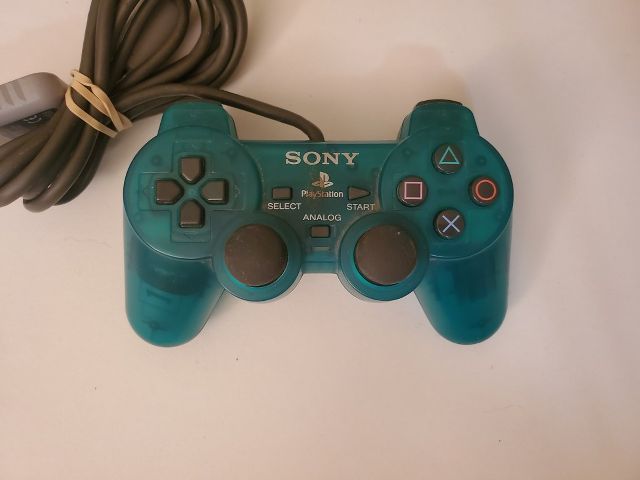 Sony Playstation 1 Green Analog Wired Controller video game