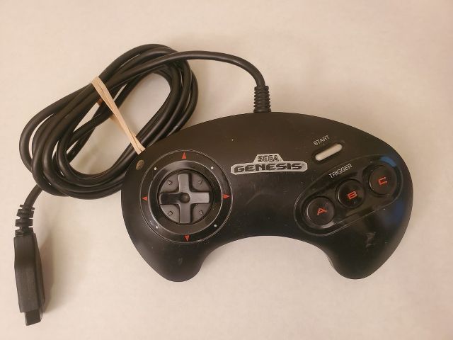 Sega Genesis 3 Button Controller Red Buttons video game
