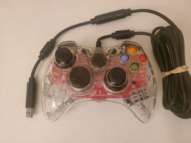 Microsoft Xbox 360 Afterglow Transparent Wired Controller video game