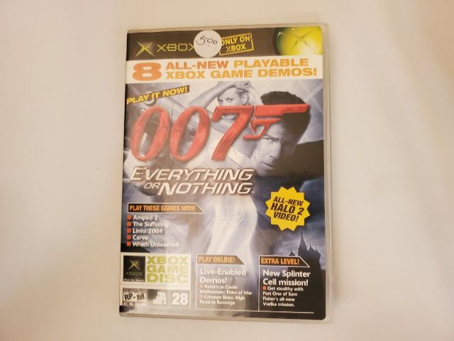 Microsoft Xbox 007 Everything or Nothing Demo Disc 28 video game
