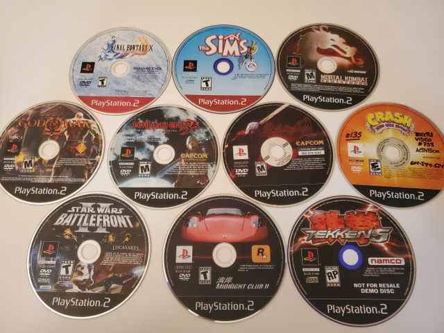 Sony PlayStation 2 Lot of 10 Games (PS2) video game