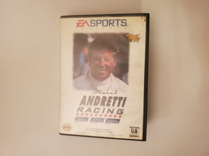 Sega Genesis Mario Andretti Racing video game