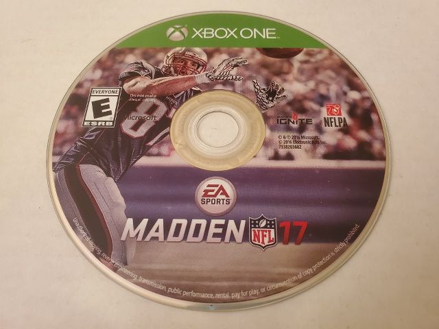 Microsoft Xbox One Madden 17 video game