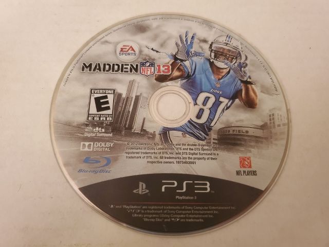 Sony Playstation 3 Madden 13 video game