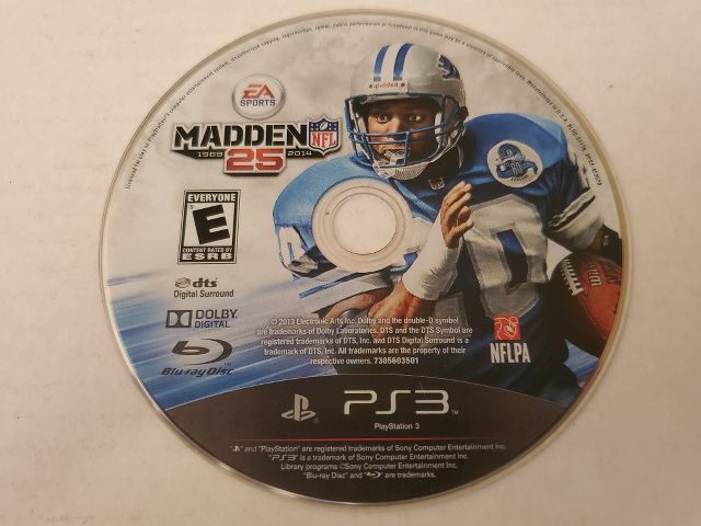 Sony Playstation 3 Madden 25 89-14 video game