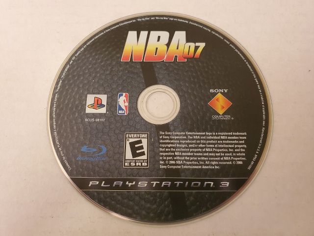 Sony Playstation 3 NBA 07 video game
