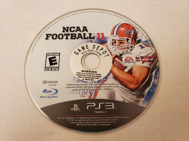 Sony Playstation 3 NCAA Football 11 video game