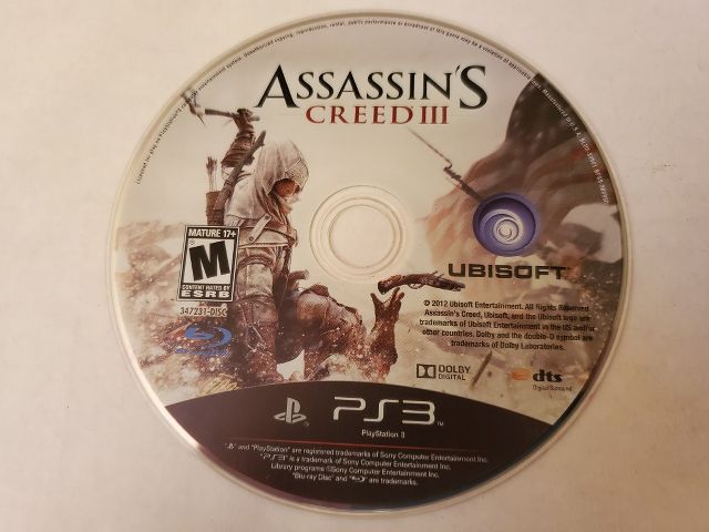 Sony Playstation 3 Assassin's Creed III video game