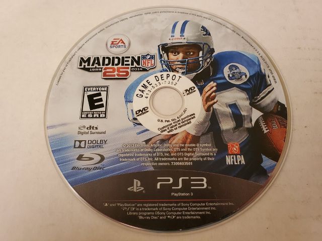 Sony Playstation 3 Madden 25 89-14 video game