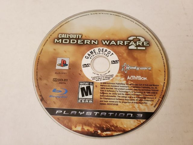 Sony Playstation 3 Call of Duty Modern Warfare 2 video game