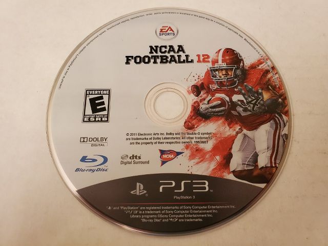 Sony Playstation 3 NCAA Football 12 video game