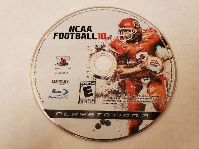 Sony Playstation 3 NCAA Football 10 video game
