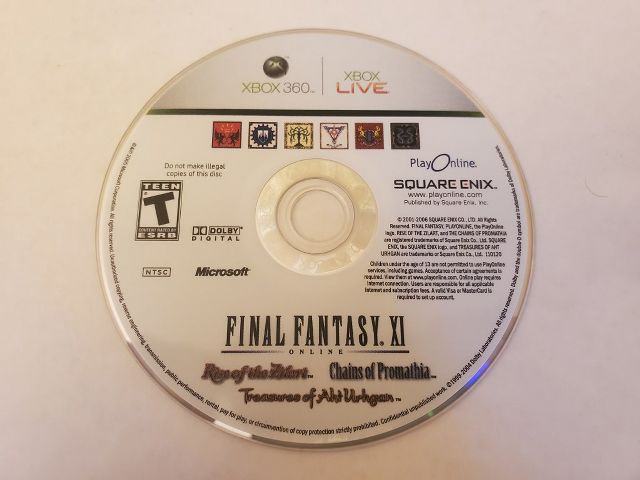 Microsoft Xbox 360 Final Fantasy XI video game