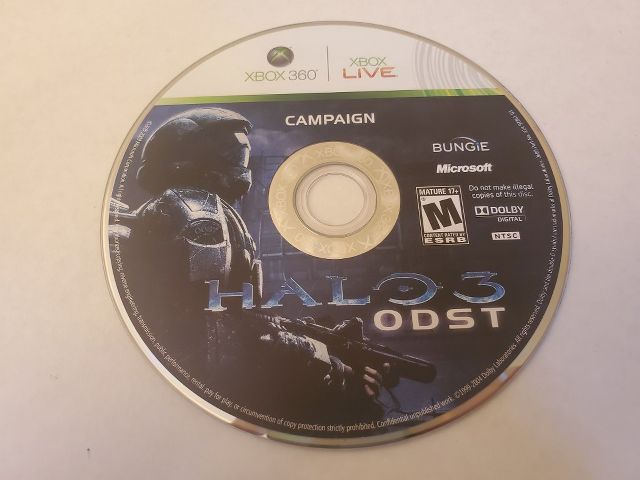 Microsoft Xbox 360 Halo 3 ODST video game