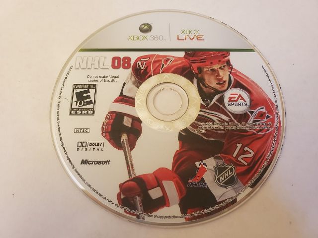Microsoft Xbox 360 NHL 08 video game