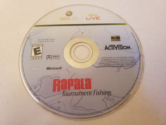 Microsoft Xbox 360 Rapala Tournament Fishing video game