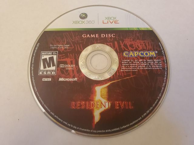 Microsoft Xbox 360 Resident Evil 5 video game