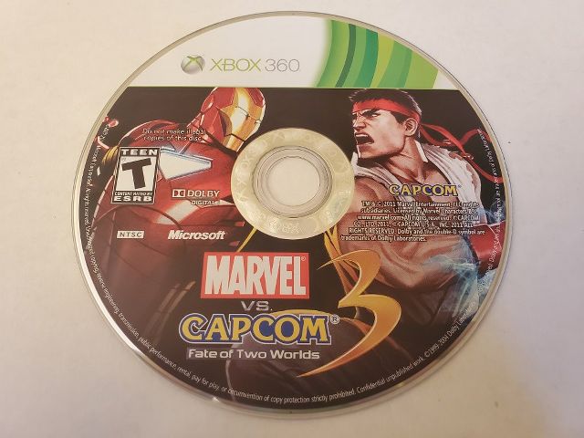 Microsoft Xbox 360 Marvel Vs Capcom 3 video game