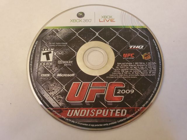 Microsoft Xbox 360 UFC 2009 Undisputed video game