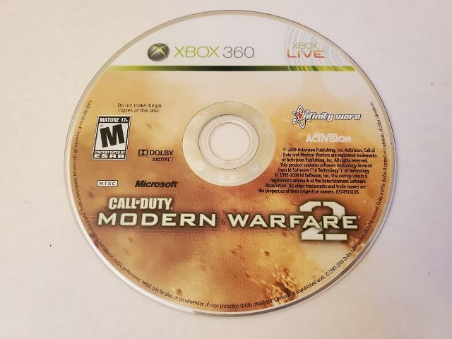 Microsoft Xbox 360 Call of Duty Modern Warfare 2 video game