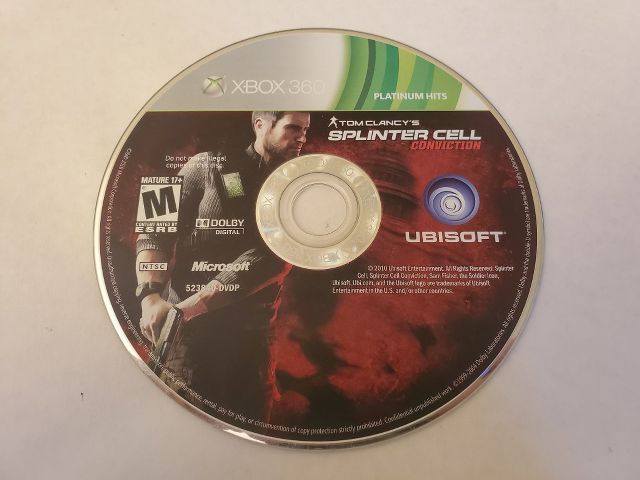 Microsoft Xbox 360 Tom Clancy's Splinter Cell Conviction video game
