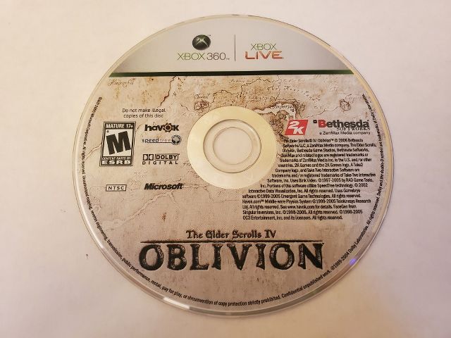 Microsoft Xbox 360 The Elder Scrolls IV Oblivion video game