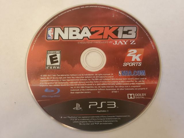 Sony Playstation 3 NBA 2K13 video game