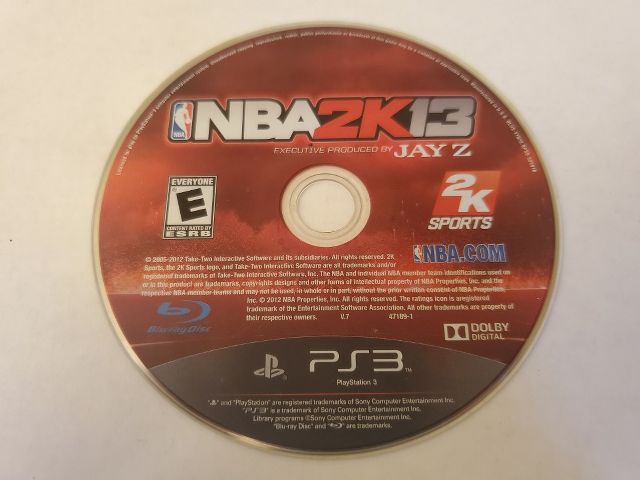 Sony Playstation 3 NBA 2K13 video game