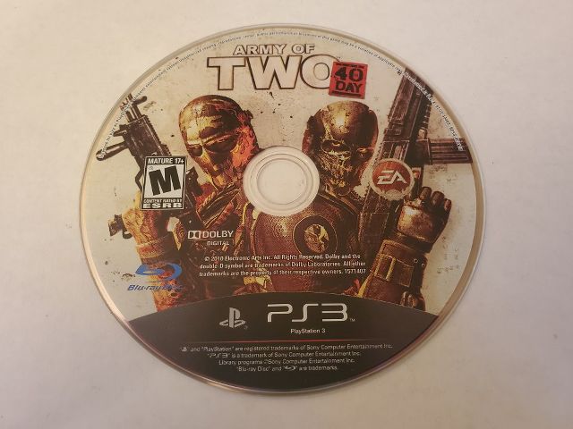 Sony Playstation 3 Army of Two 40 Day video game