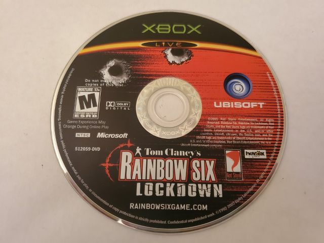 Microsoft Xbox Rainbow Six Lockdown video game