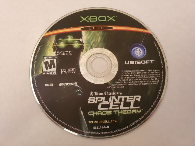 Microsoft Xbox Splinter Cell Chaos Theory video game
