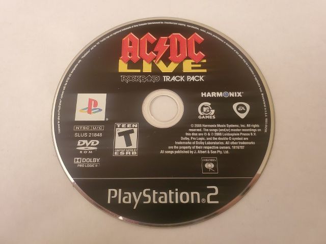 Sony Playstation 2 ACDC Live video game