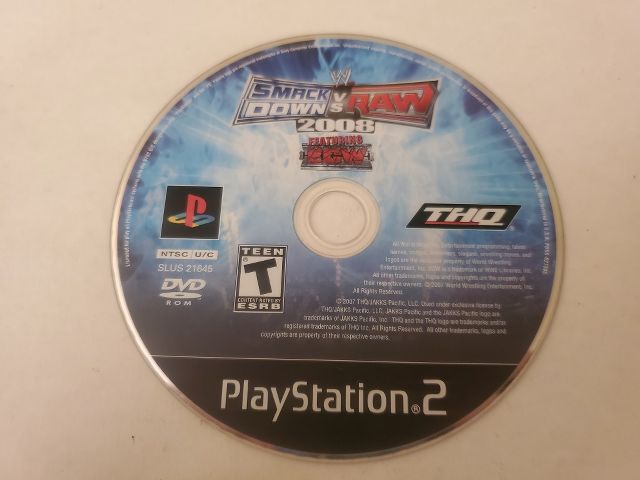 Sony Playstation 2 Smackdown Vs Raw 2008 video game