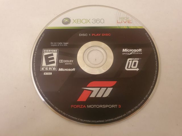 Microsoft Xbox 360 Forza Motorsport 3 Disc 1 video game