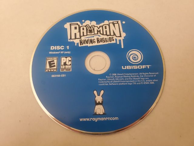 PC Rayman Raving Rabbids Disc 1 video game