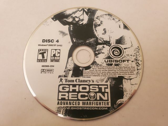 PC Ghost Recon Advanced Warfighter Disc 4 video game