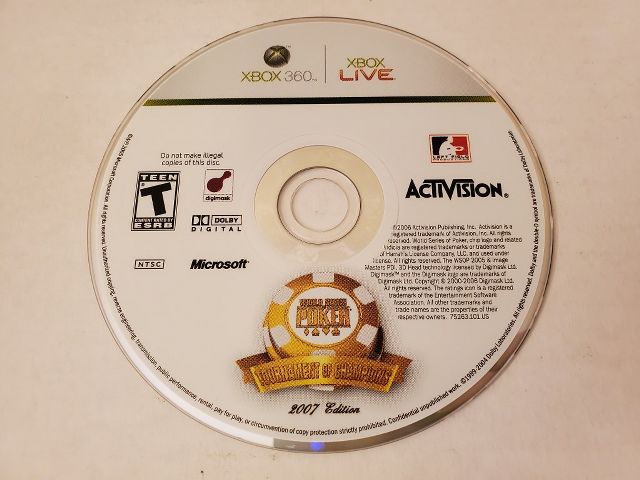 Microsoft Xbox 360 World Series of Poker 2007 Edition video game