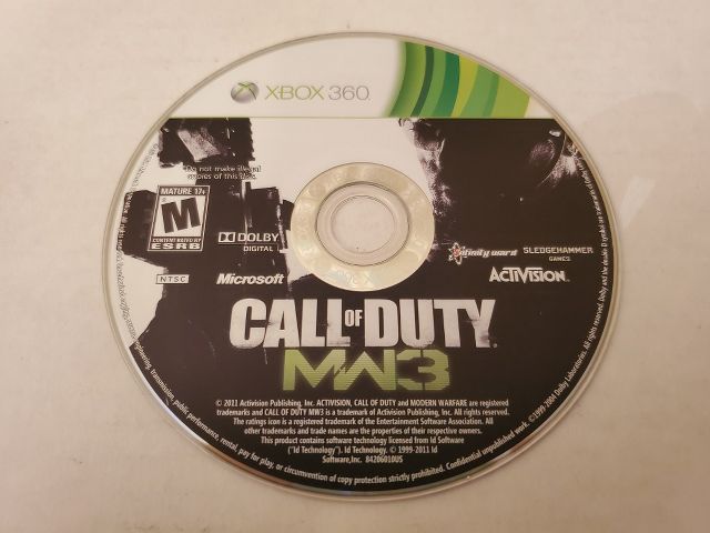 Microsoft Xbox 360 Call of Duty Modern Warfare 3 MW3 video game