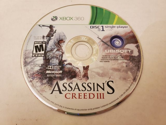 Microsoft Xbox 360 Assassin's Creed III - Disc 1 video game