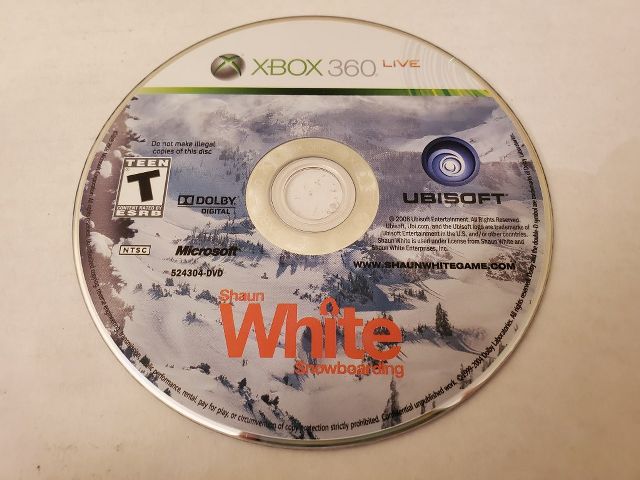 Microsoft Xbox 360 Shaun White Snowboarding video game