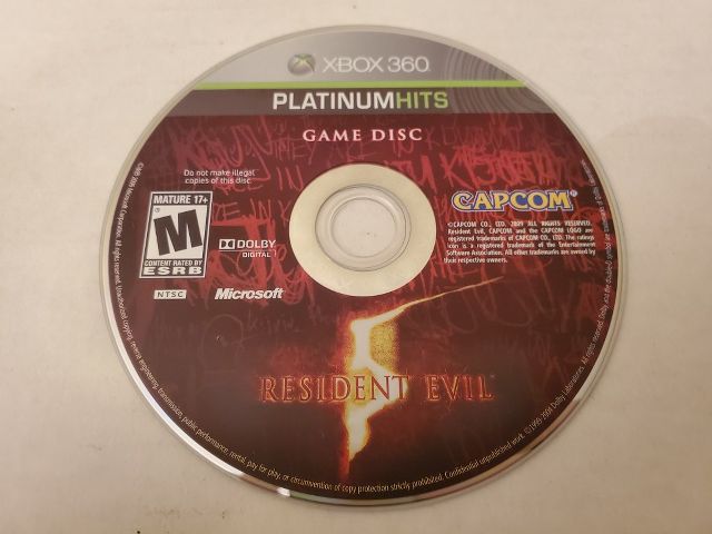 Microsoft Xbox 360 Resident Evil 5 Platinum Hits video game