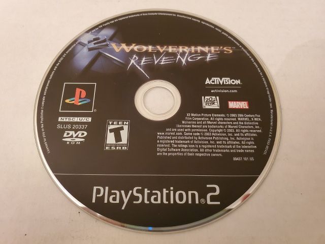 Sony PlayStation 2 Wolverine's Revenge video game
