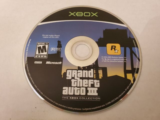 Microsoft Xbox Grand Theft Auto III video game
