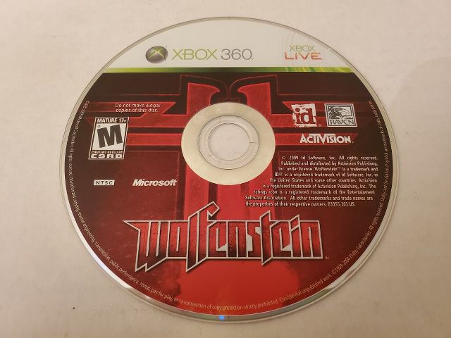 Microsoft Xbox 360 Wolfenstein video game