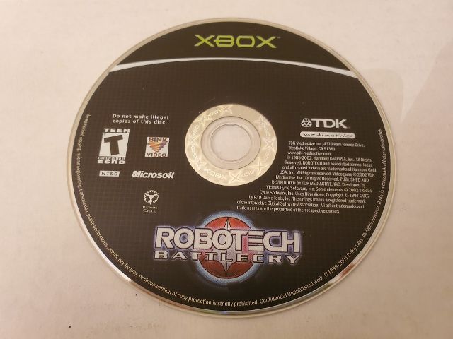 Microsoft Xbox Robotech Battlecry video game