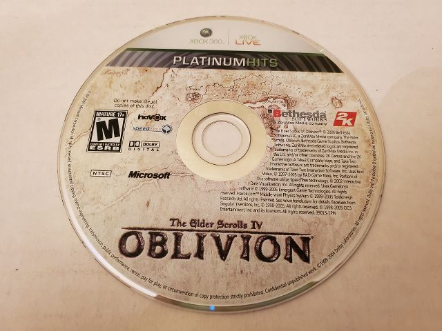 Microsoft Xbox 360 The Elder Scrolls IV Oblivion Platinum Hits video game