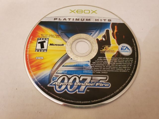 Microsoft Xbox 007 Agent Under Fire Platinum Hits video game
