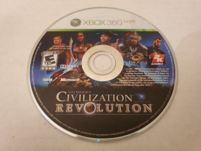 Microsoft Xbox 360 Civilization Revolution video game